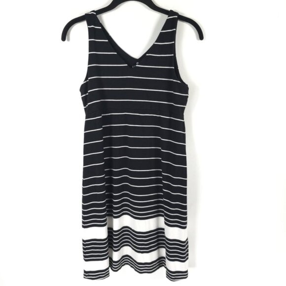 ATHLETA Santorini Striped VNeck Sleeveless Tank Mini Dress Modal/Spandex Size SP - Picture 1 of 9